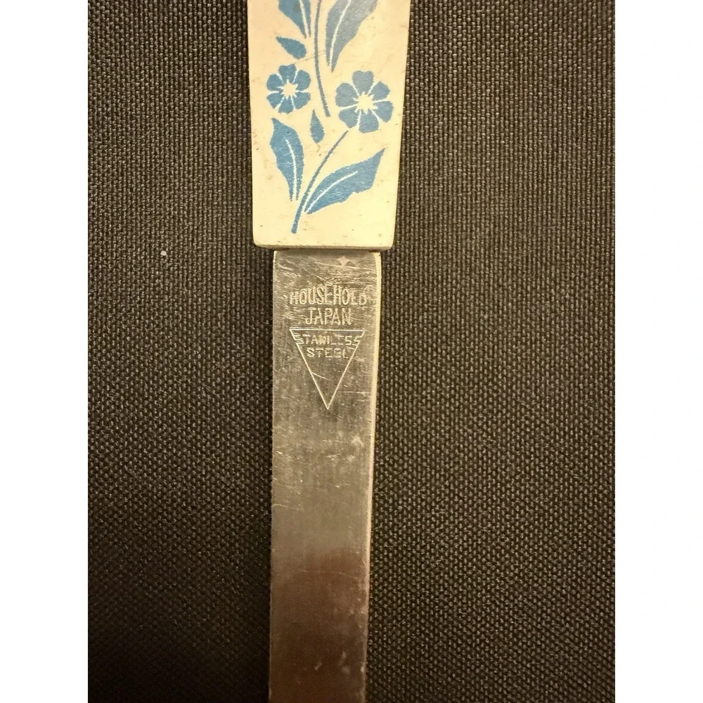 Vintage Meat Fork Blue Cornflower Household Japan 12 Inches 80's 90's